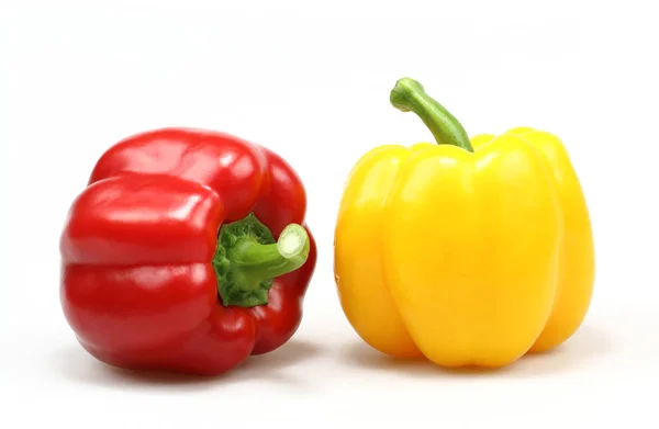 Verse Peper Groenten Geïsoleerd Witte Achtergrond — Stockfoto