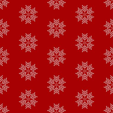 Kırmızı kar taneleri paterni