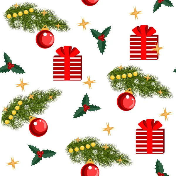 Christmas red pattern — Stock Vector