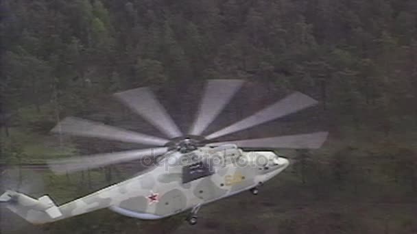 Çernobil nükleer enerji santrali 1986 helikopter — Stok video