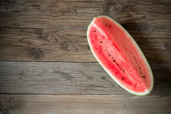 Top view watermelonn on wooden table — Stock Photo, Image