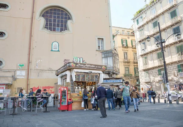 Visa Dante Square - Neapel - Italien — Stockfoto