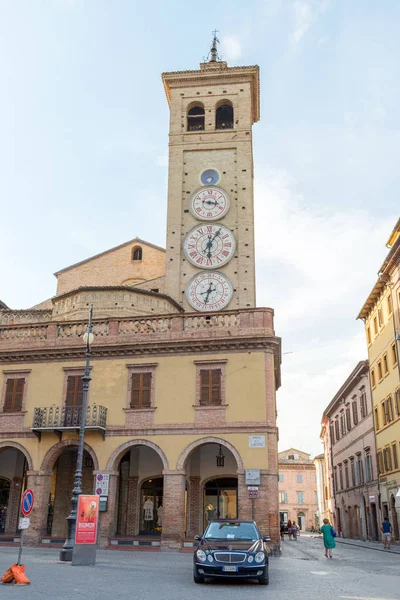 Clock tower of  Tolentino - Italy — Stock Photo, Image