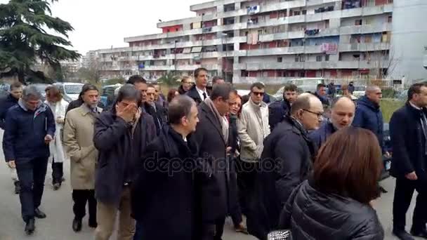 O presidente da Câmara Boldrini visita Scampia - Itália — Vídeo de Stock