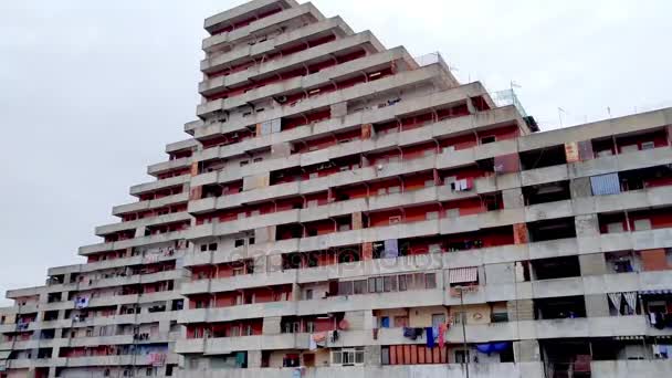 Inside of Scampia palaces - Naples - IT — Stock Video