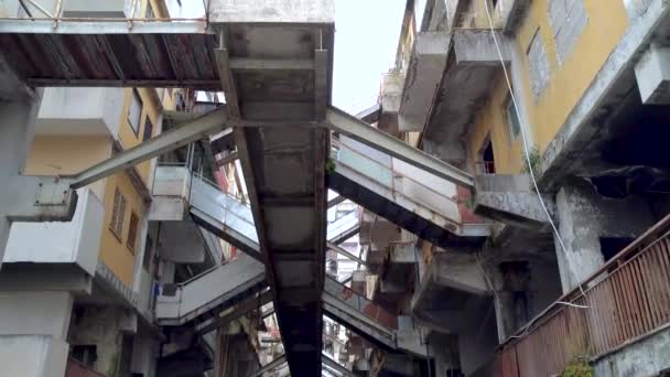 Inside of Scampia palaces - Naples - IT — Stock Video