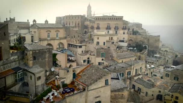 Blick auf sassi. matera - Italien — Stockvideo