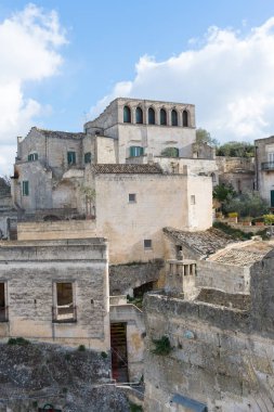 Matera'nın Sassi panorama - İtalya