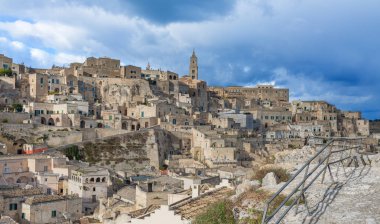 Matera'nın Sassi panorama - İtalya