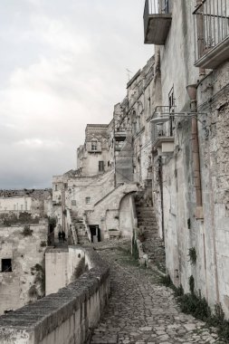 Matera'nın Sassi panorama - İtalya