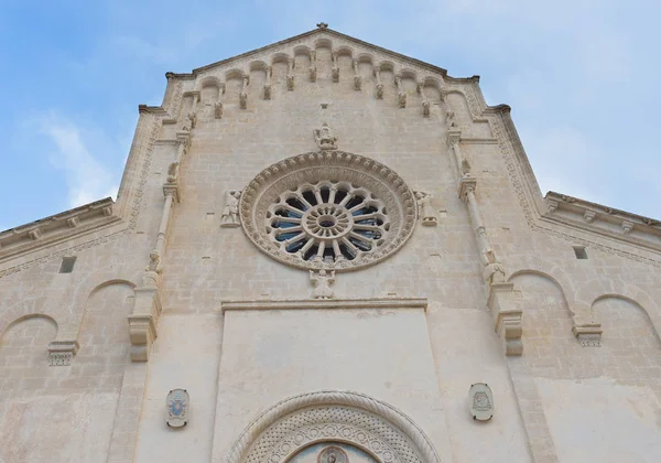 Detail van de gevel kathedraal van - Matera - Italië — Stockfoto