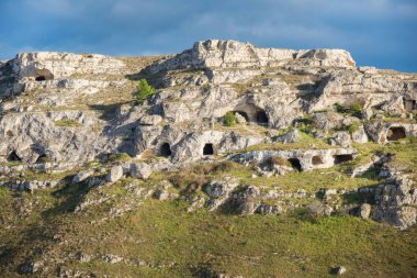 Matera'nın Sassi panorama - İtalya