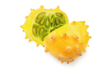 Beyaz arka planda Kiwano