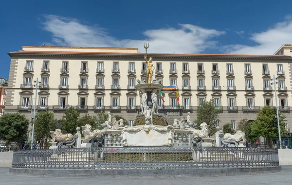 Fonte de Neptuno em Nápoles - Itália — Fotografia de Stock