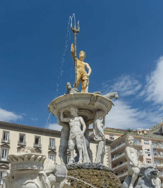 Neptunus fontän i Naples - Italien — Stockfoto