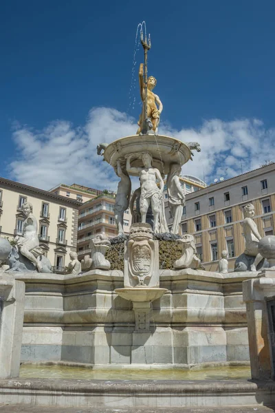 Neptune fountain in Naples- Italy — Stock Photo, Image