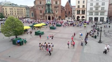 Tanımsız insanlar Krakow City - Polonya