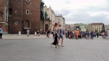 Tanımsız insanlar Krakow City - Polonya