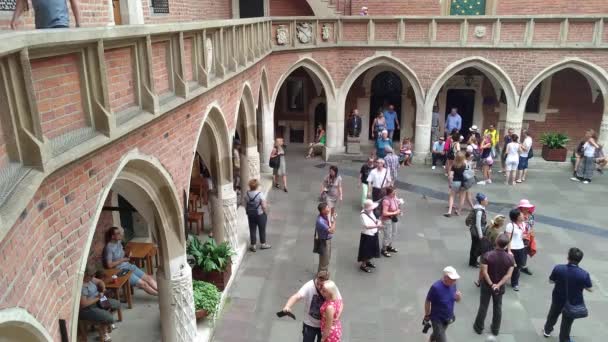 Interior de la Universidad de Jagellonica - Cracovia — Vídeos de Stock