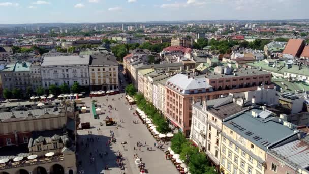 顶视图的市场广场-克拉科夫-波兰 — 图库视频影像