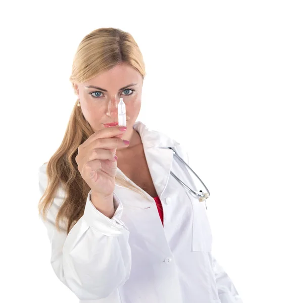 Female blonde doctor — Stock Photo, Image