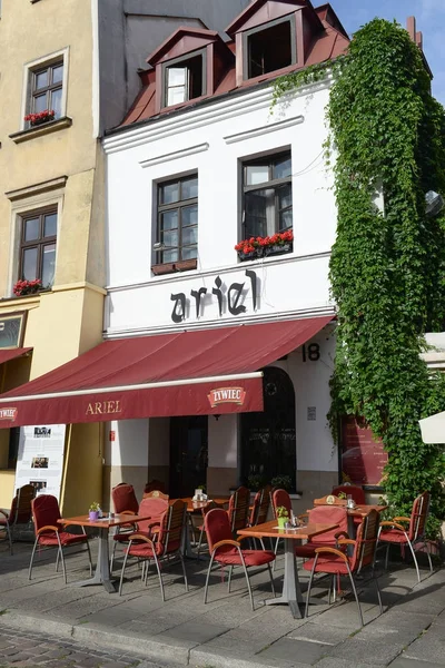Restaurante en el barrio judío - Cracovia - Polonia —  Fotos de Stock