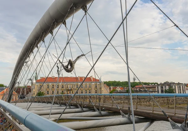 Ο πατέρας Bernatek πεζογέφυρα της Κρακοβίας - Κρακοβία — Φωτογραφία Αρχείου