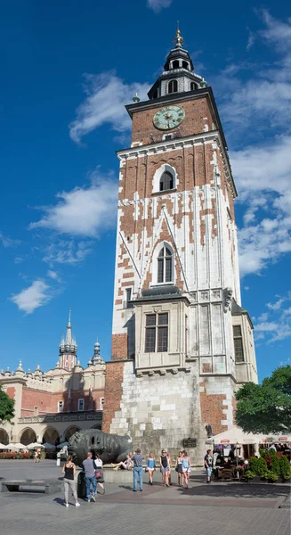 Rådhustornet - Krakow - Polen — Stockfoto