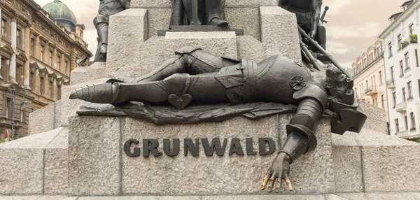 Grunwald monumento em Matejki square- Cracóvia - Polónia — Fotografia de Stock