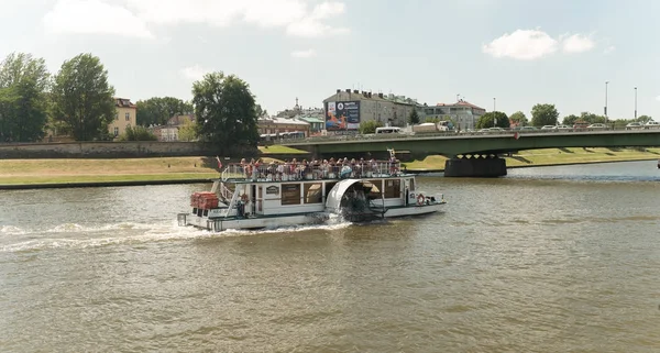 Boat on Vistula - Poland — Stock Photo, Image