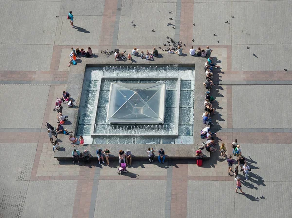 Flygfoto över Main Square - Krakow - Polen — Stockfoto