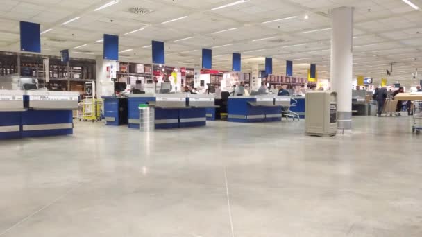 Napoli Italia Marzo 2018 Interno Del Pagamento Ikea Contanti Ikea — Video Stock