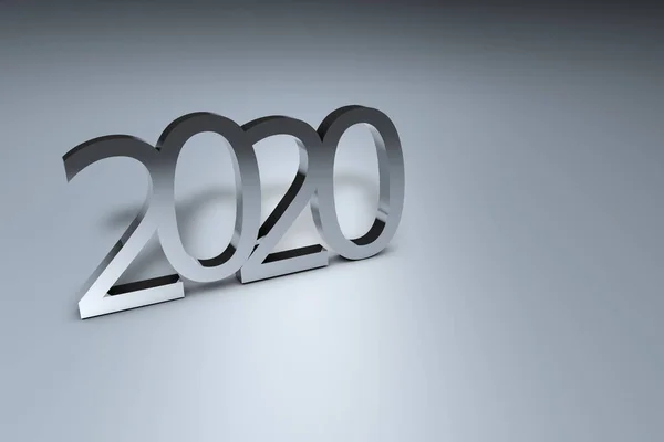 Illustrazione 3D dell'anno 2020 — Foto Stock