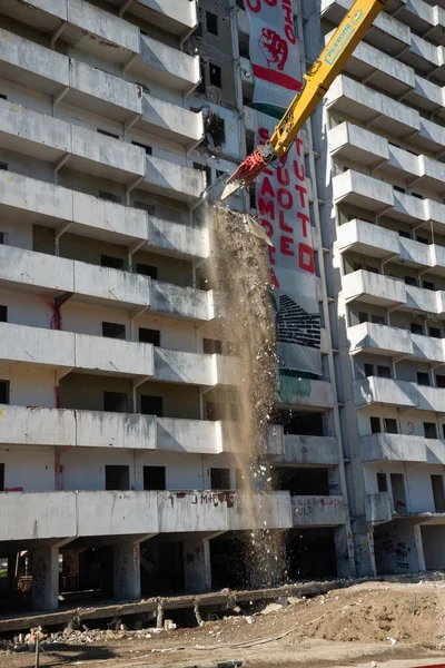 Naples Italy February 2020 Historical Day Scampia Years Green Sail — Stock Photo, Image