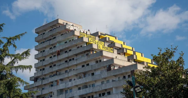 Napoli Italia Febbraio 2020 Giornata Storica Scampia Dopo Anni Green — Foto Stock