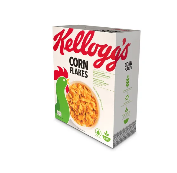 Itália Fevereiro 2020 Famoso Pacote Kellogs Confunde Editorial Ilustrativo — Fotografia de Stock