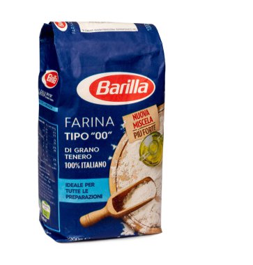 Italy, 24 marzo 2020:Barilla brand  type 00 flour pack clipart