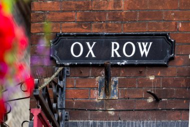 Olağandışı sokak işaretleri - Ox satır, Salisbury, Wiltshire, İngiltere