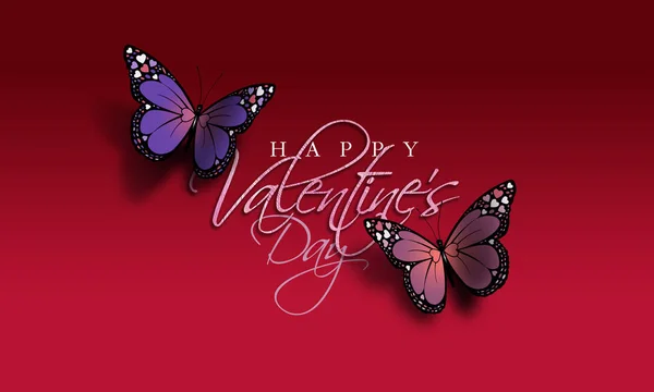 Happy Valentine's Day Butterflies — Stock Photo, Image