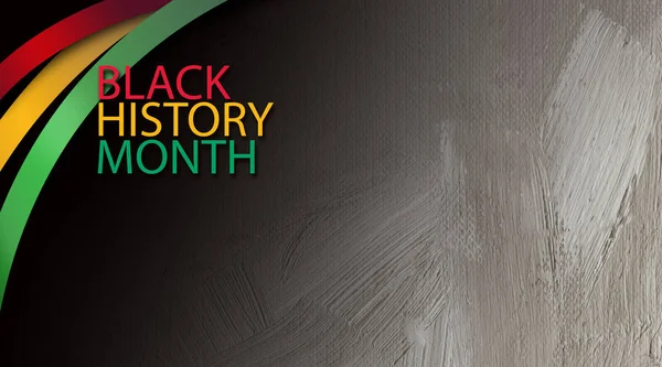 Black History Month title treatment with ribbons graphic background — Stock Photo, Image