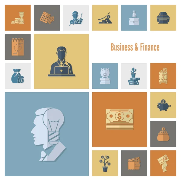 Conjunto de ícone de negócios e finanças —  Vetores de Stock