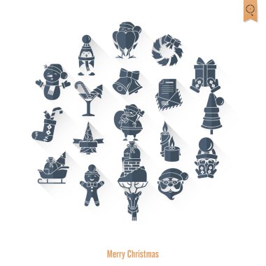 Noel ve Kış simgeleri koleksiyonu