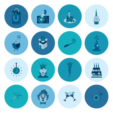 Mutlu doğum günü Icons set