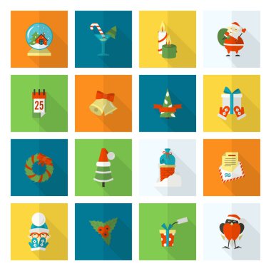 Noel ve Kış simgeleri koleksiyonu