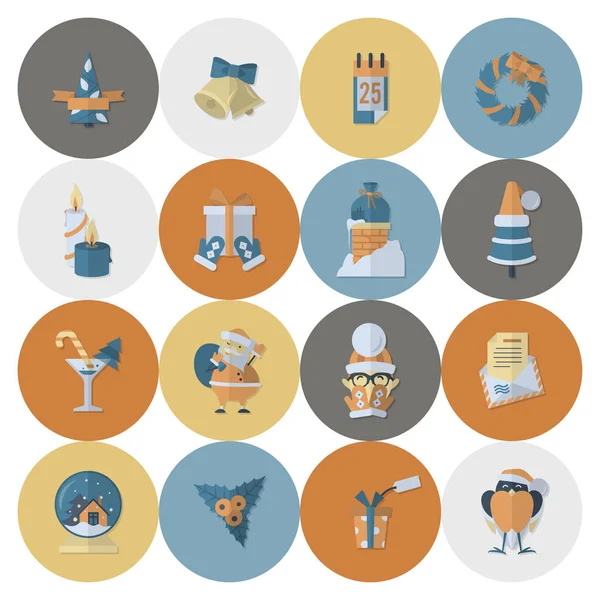 Christmas and Winter Icons Collection — Stock Vector