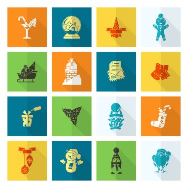 Noel ve Kış simgeleri koleksiyonu