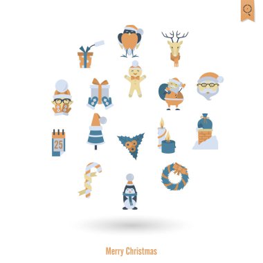 Noel ve Kış simgeleri koleksiyonu