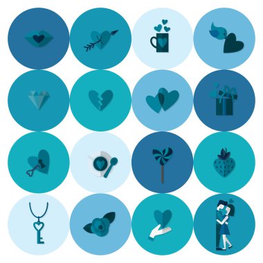 mutlu Sevgililer günü simgeler