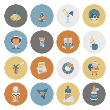 Noel ve Kış simgeleri koleksiyonu