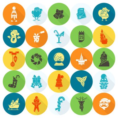 Noel ve Kış simgeleri koleksiyonu